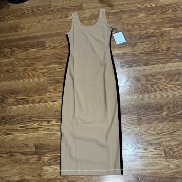 WARDROBE.NYC bodycon tan  and black Sport Midi Dress size small - Picture 13 of 13